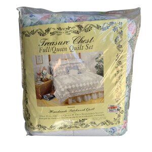 Treasure Chest Sonoma Sedaya Full/Queen Handmade Patchwork Quilt Set Two Shams